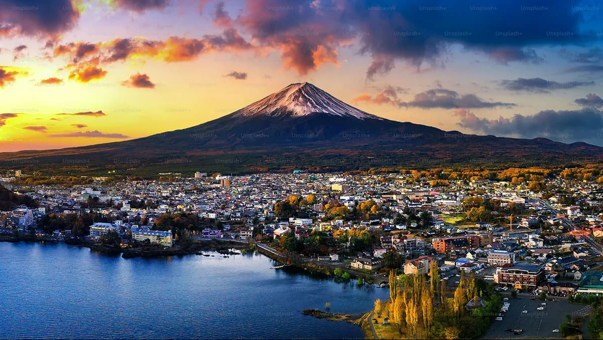 Mount Fuji at sunset
